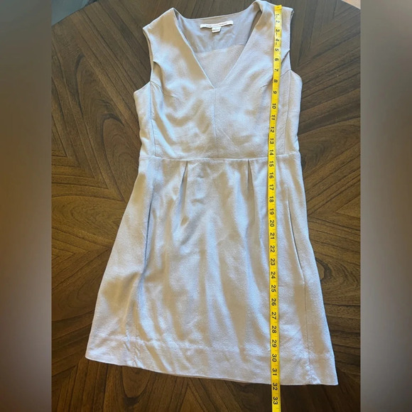 Diane Von Furstenberg DVF Fumi Tan Grey Poplin Shift Dress Women’s Size 4 - Picture 11 of 12